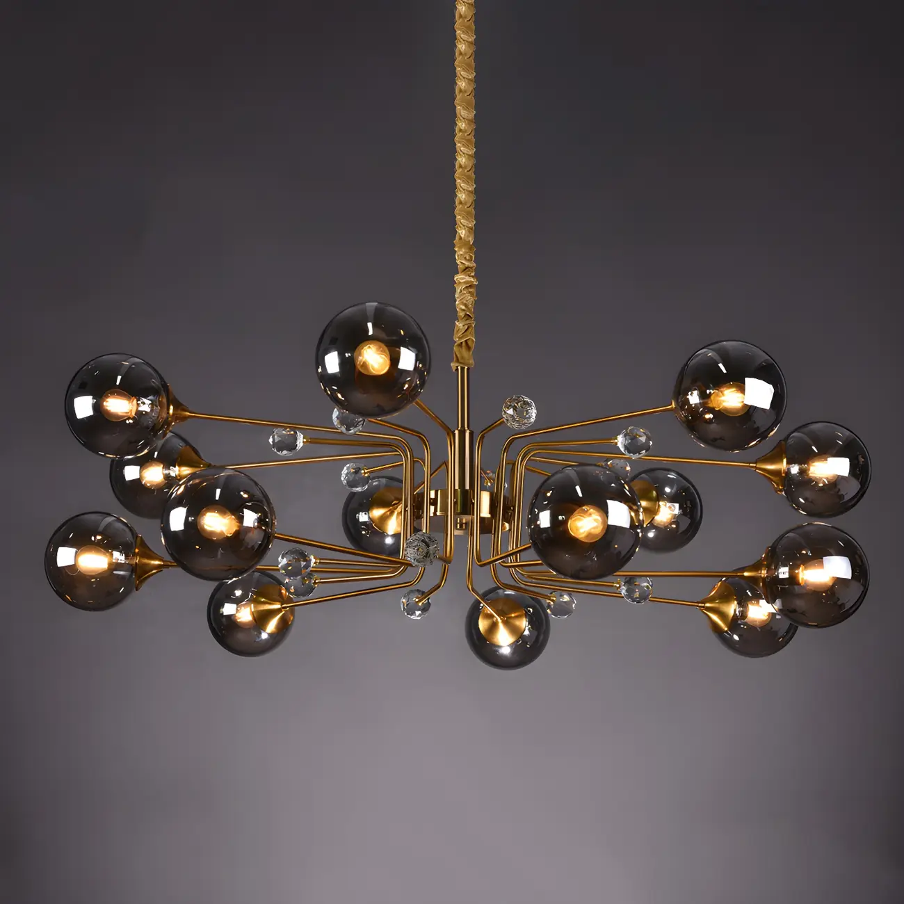 8-Light Mid-Century Modern Glass Globe Chandelier Image - 8 | homeyfad