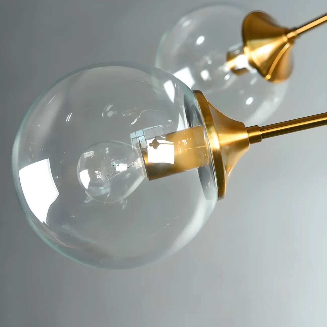 8-Light Mid-Century Modern Glass Globe Chandelier Image - 21