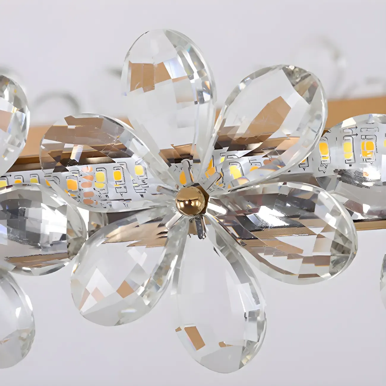 Exquisite Modern Crystal Flower Pendant Light Image - 8
