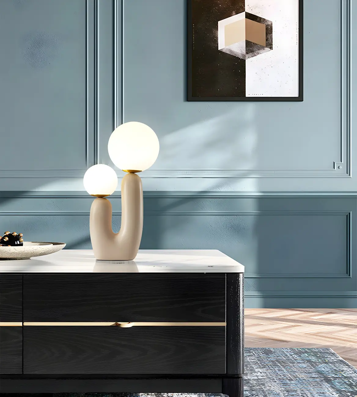 Pink Resin Cactus Globe Glass Table Lamp Image - 13 | homeyfad