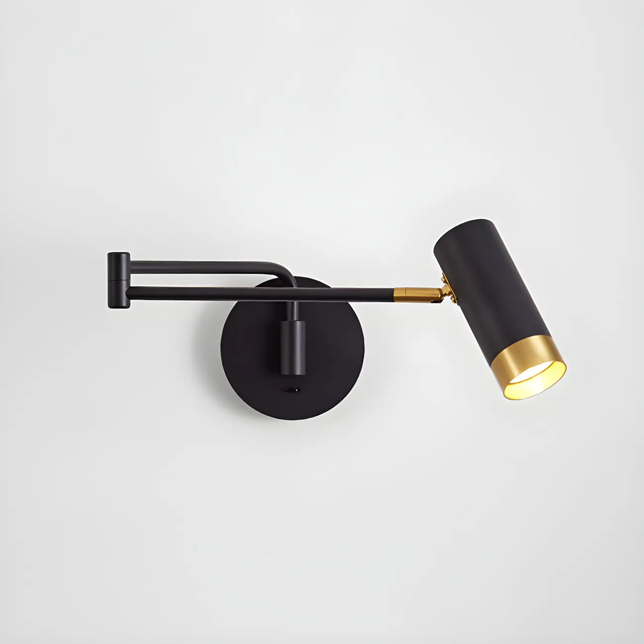 Modern Metal White Black Adjustable Swing Arm Wall Light Image - 7 | homeyfad