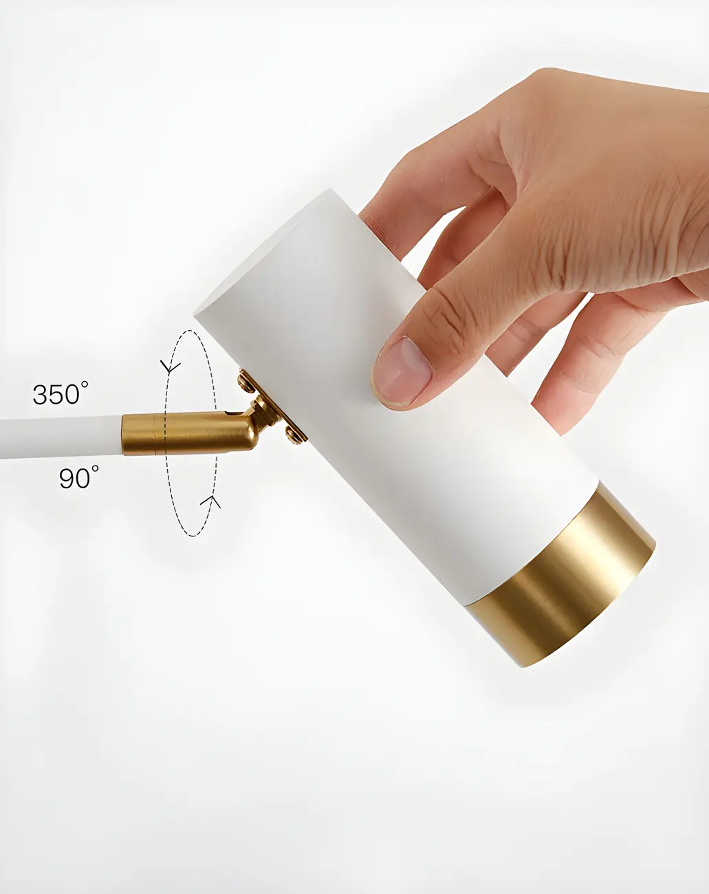 Modern Metal White Black Adjustable Swing Arm Wall Light Image - 13 | homeyfad