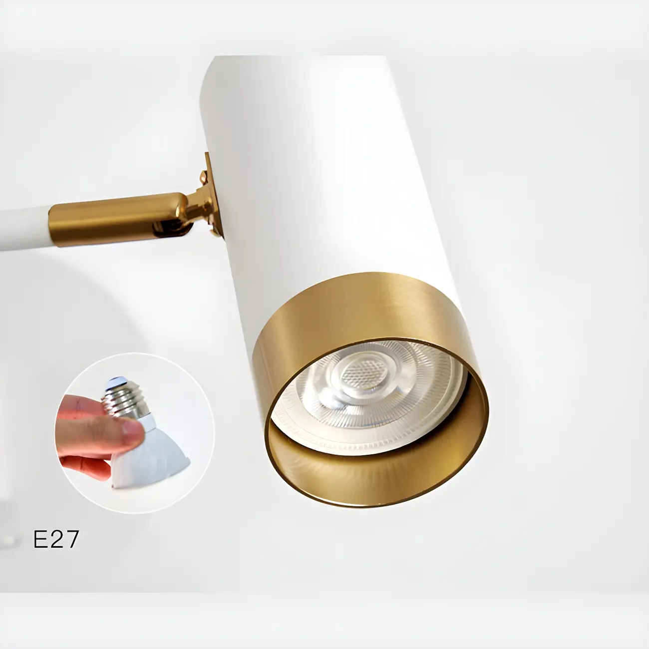 Modern Metal White Black Adjustable Swing Arm Wall Light Image - 14 | homeyfad