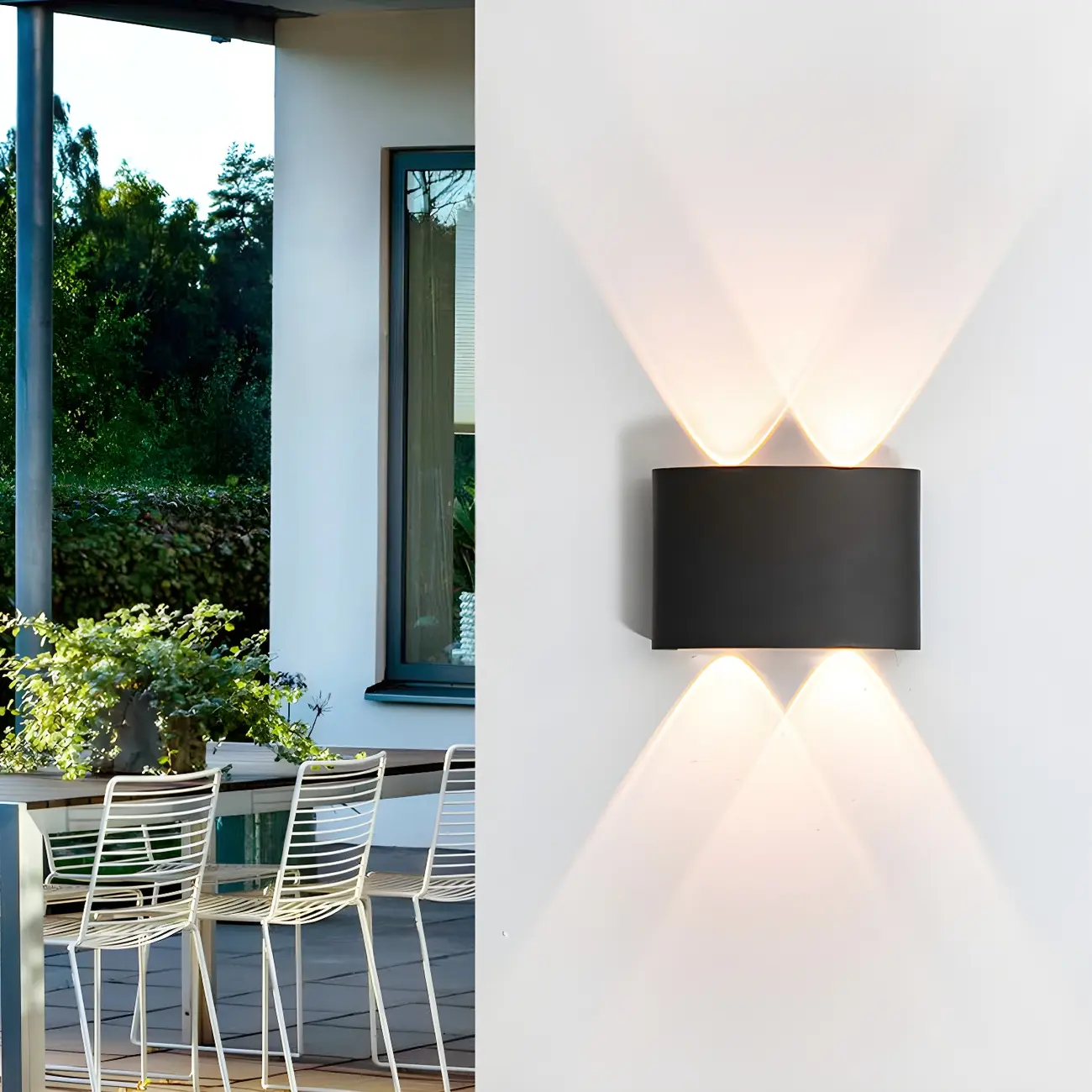 Modern Black Aluminium LED Wall Light for Outdoor Use Image - 4 | homeyfad