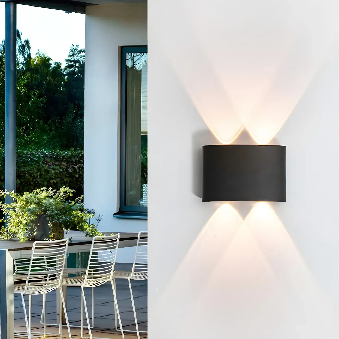 Modern Black Aluminium LED Wall Light for Outdoor Use Image - 4