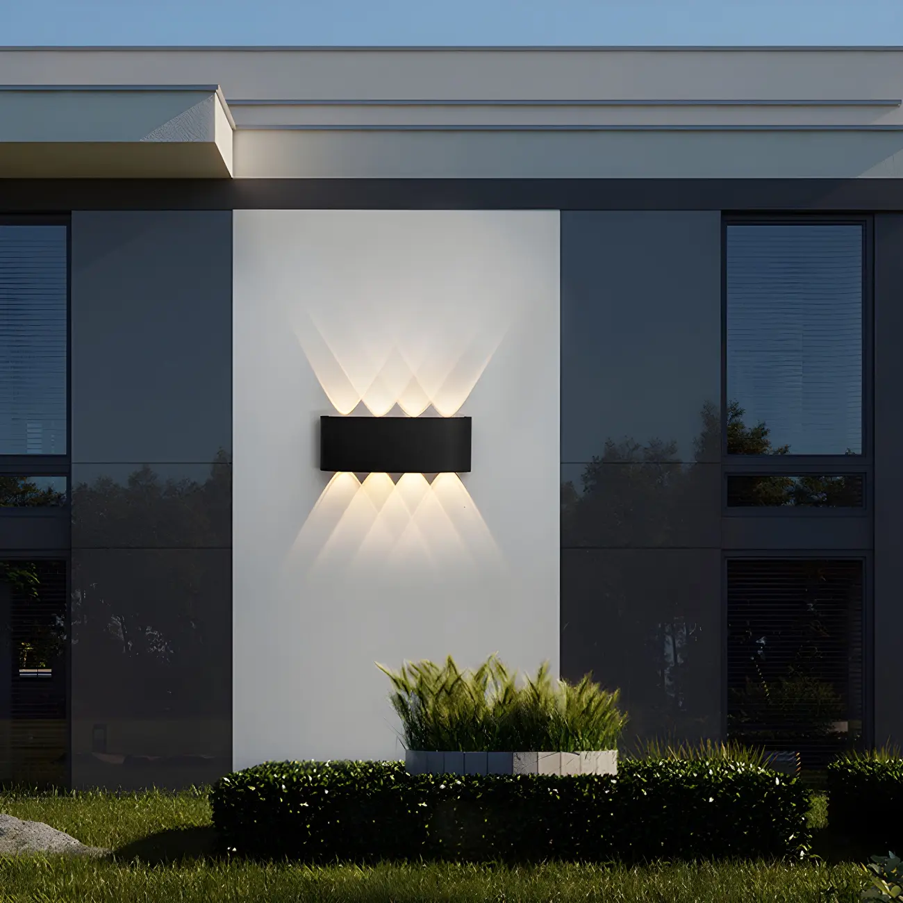 Modern Black Aluminium LED Wall Light for Outdoor Use Image - 1 | homeyfad