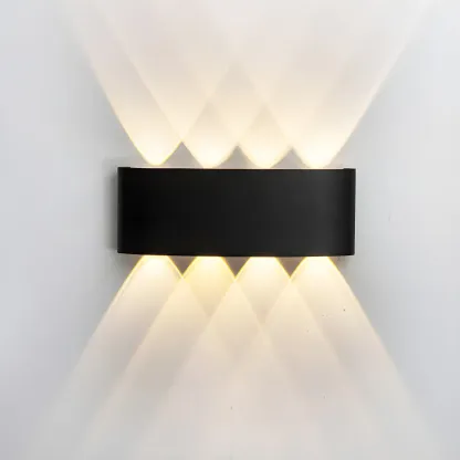 Modern Black Aluminium LED Wall Light for Outdoor Use Image - 8