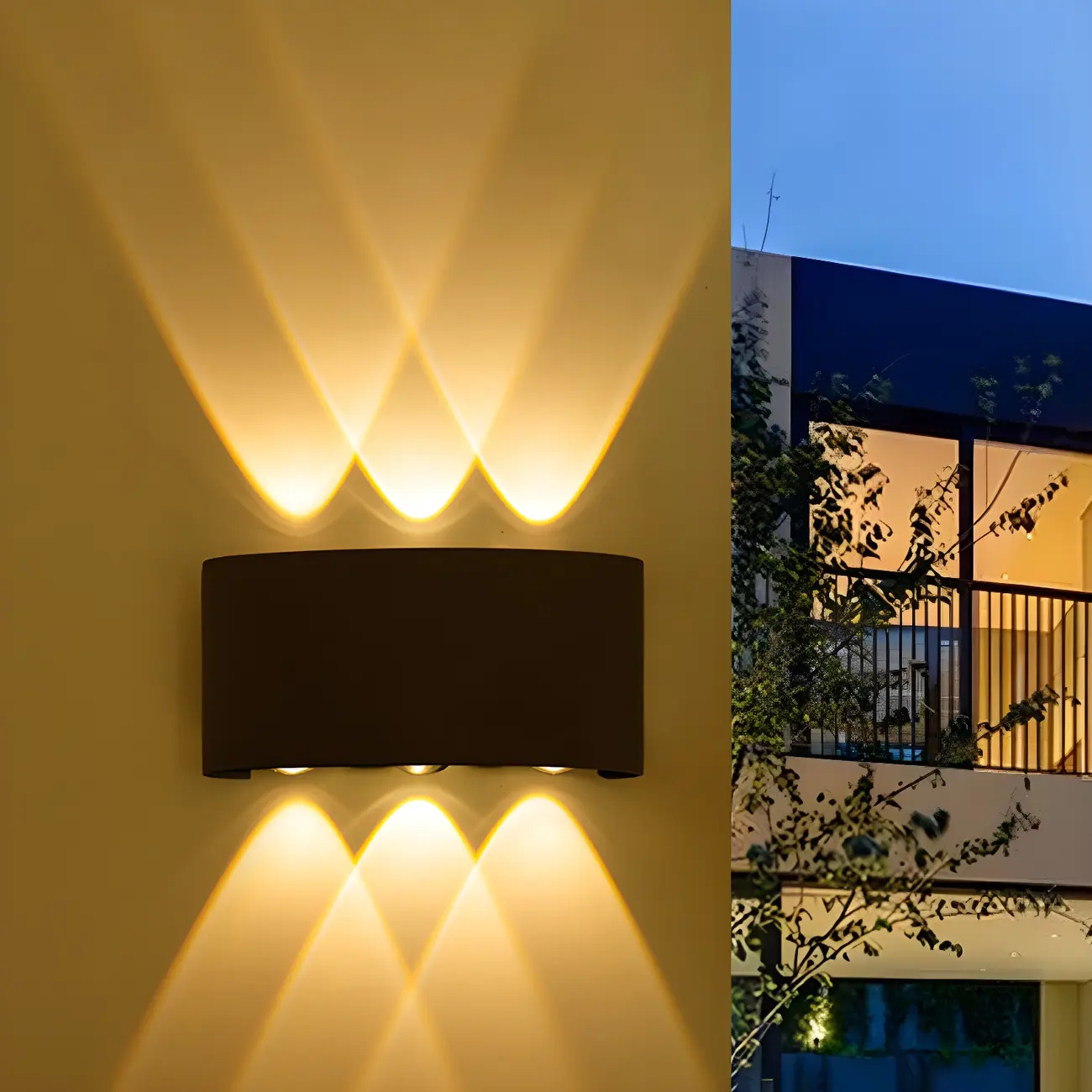 Modern Black Aluminium LED Wall Light for Outdoor Use Image - 2 | homeyfad