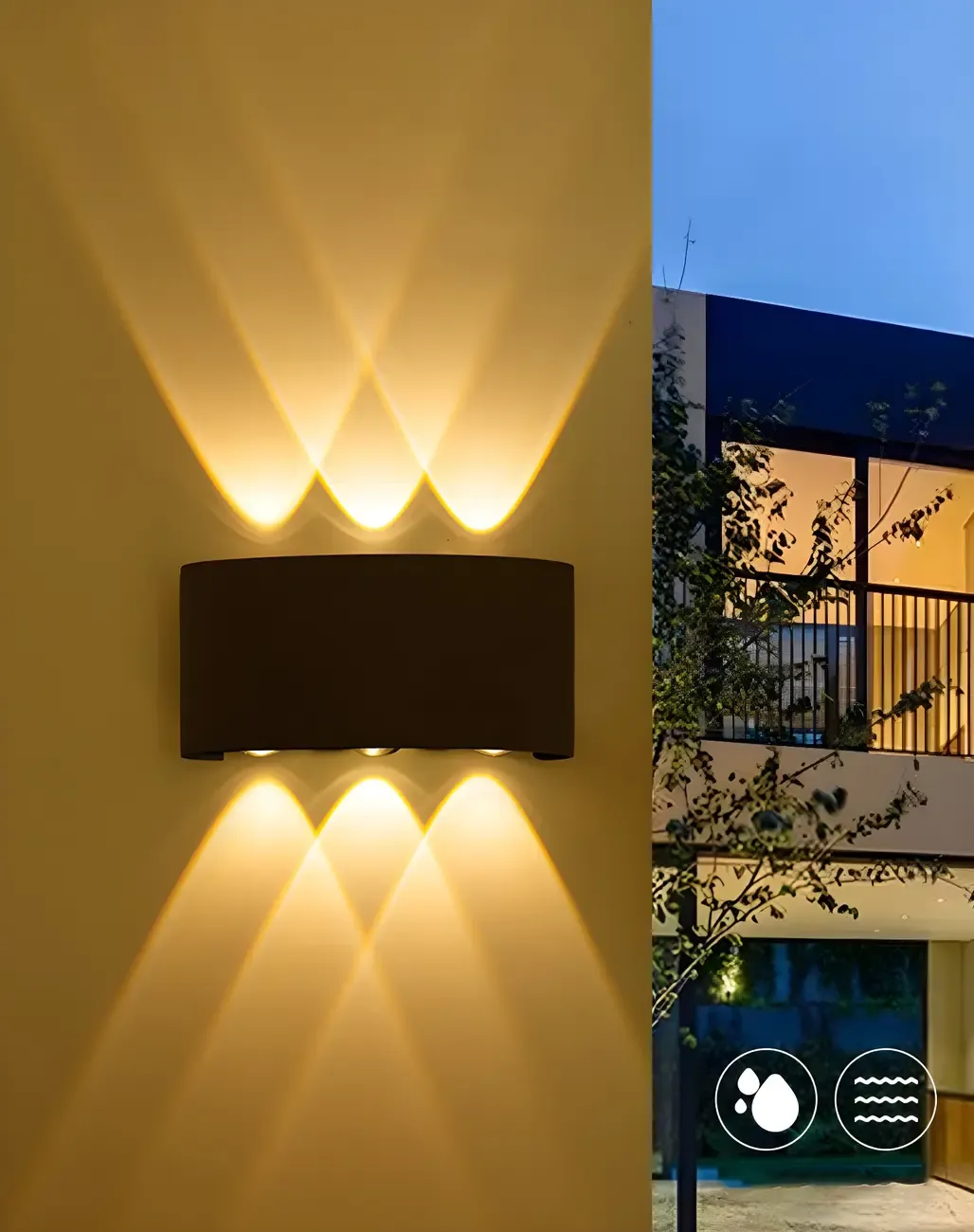 Modern Black Aluminium LED Wall Light for Outdoor Use Image - 16
