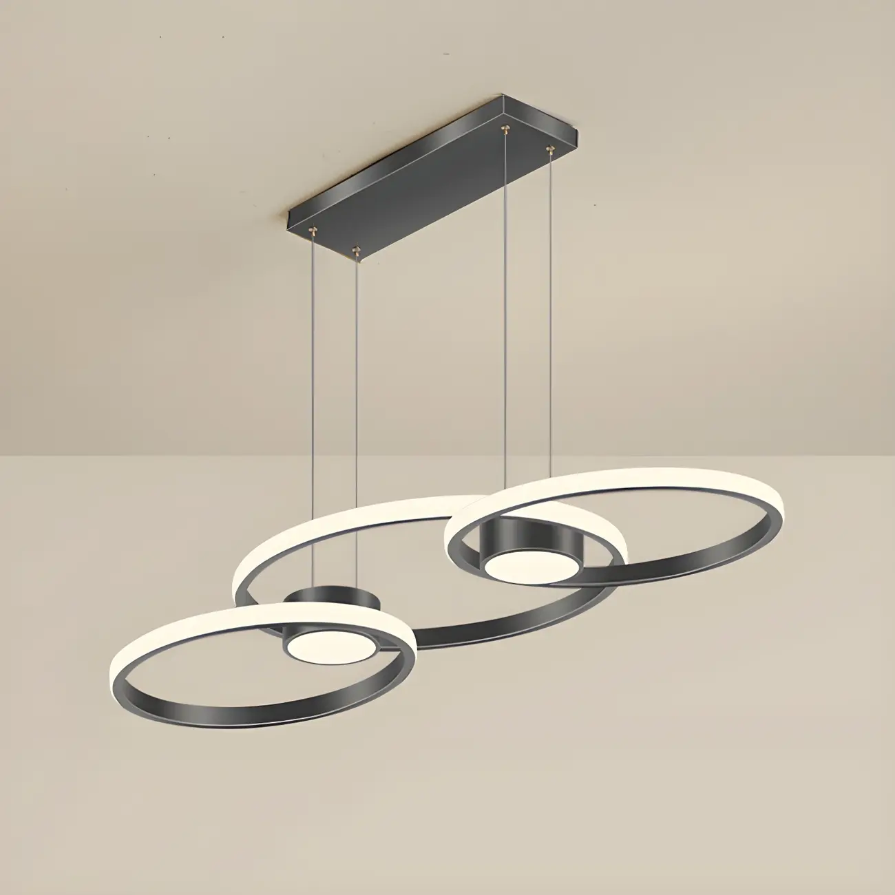 Modern Gold LED Linear Island Pendant Kitchen Light  Image - 3 | homeyfad