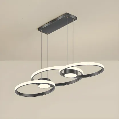 Modern Gold LED Linear Island Pendant Kitchen Light  Image - 3