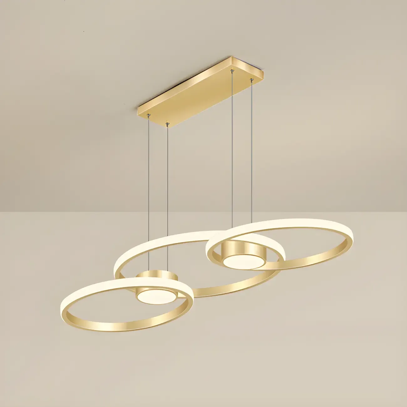 Modern Gold LED Linear Island Pendant Kitchen Light  Image - 7