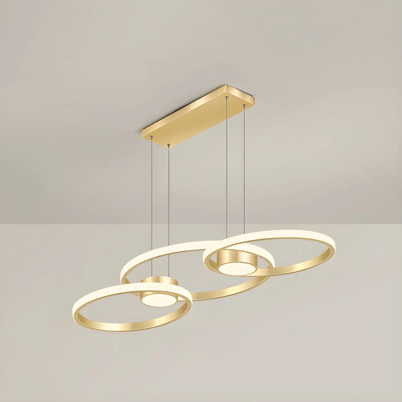 Modern Gold LED Linear Island Pendant Kitchen Light  Image - 10 | homeyfad