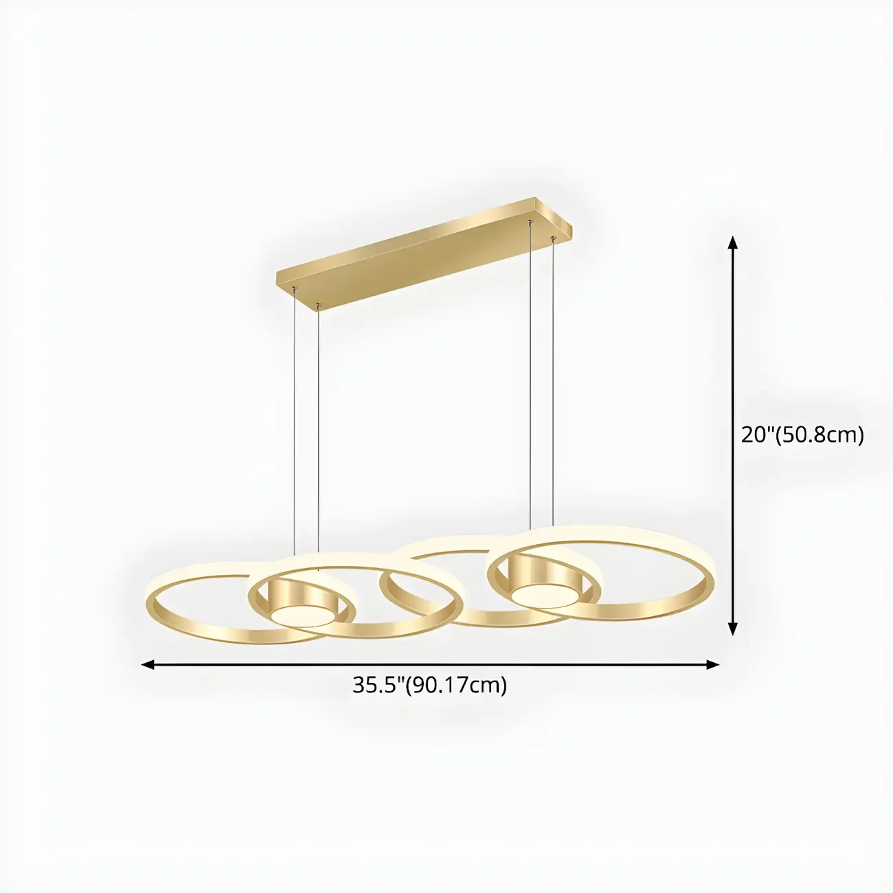 Modern Gold LED Linear Island Pendant Kitchen Light  Image - 11