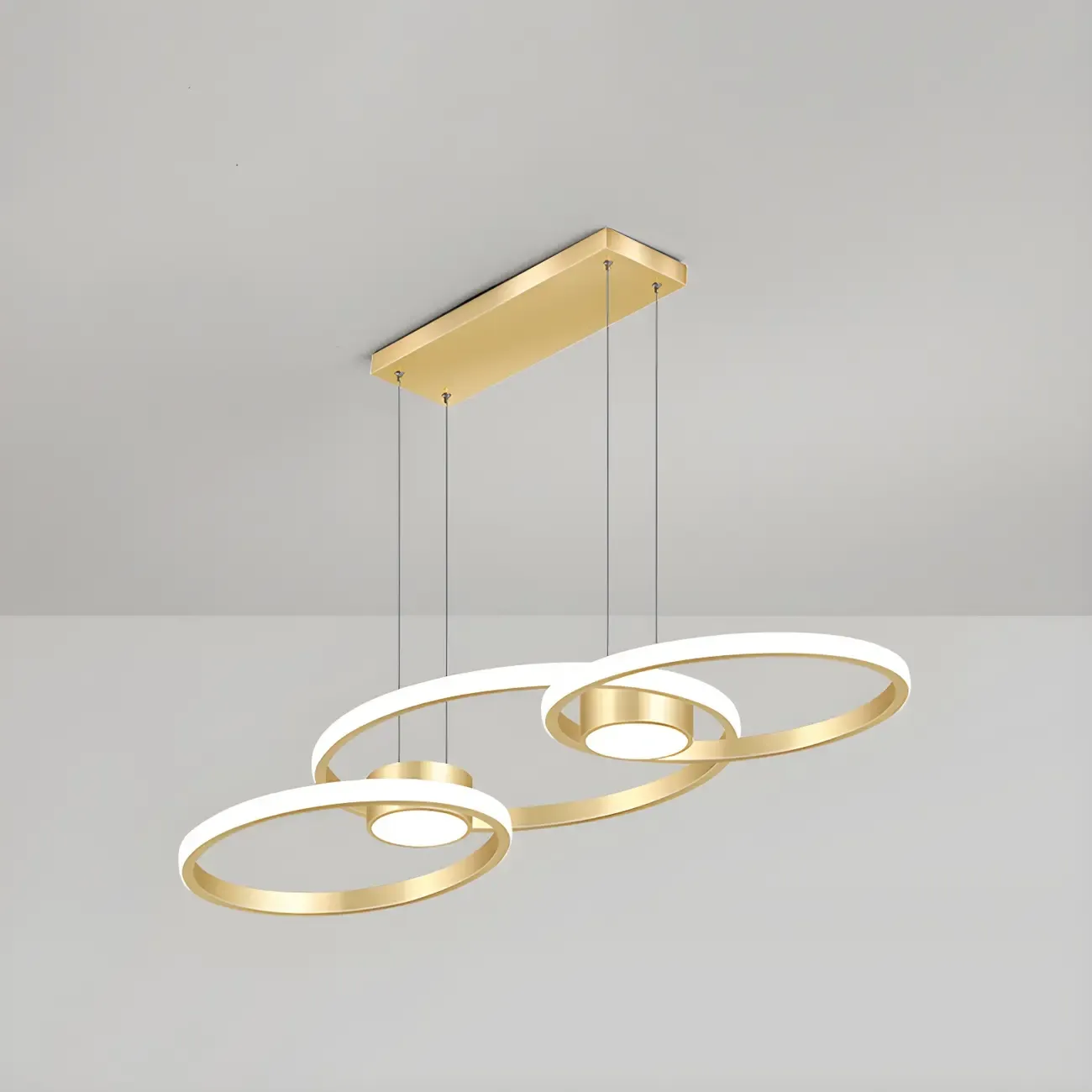 Modern Gold LED Linear Island Pendant Kitchen Light  Image - 12
