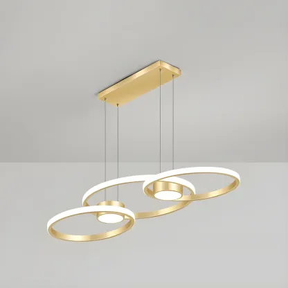 Modern Gold LED Linear Island Pendant Kitchen Light  Image - 12