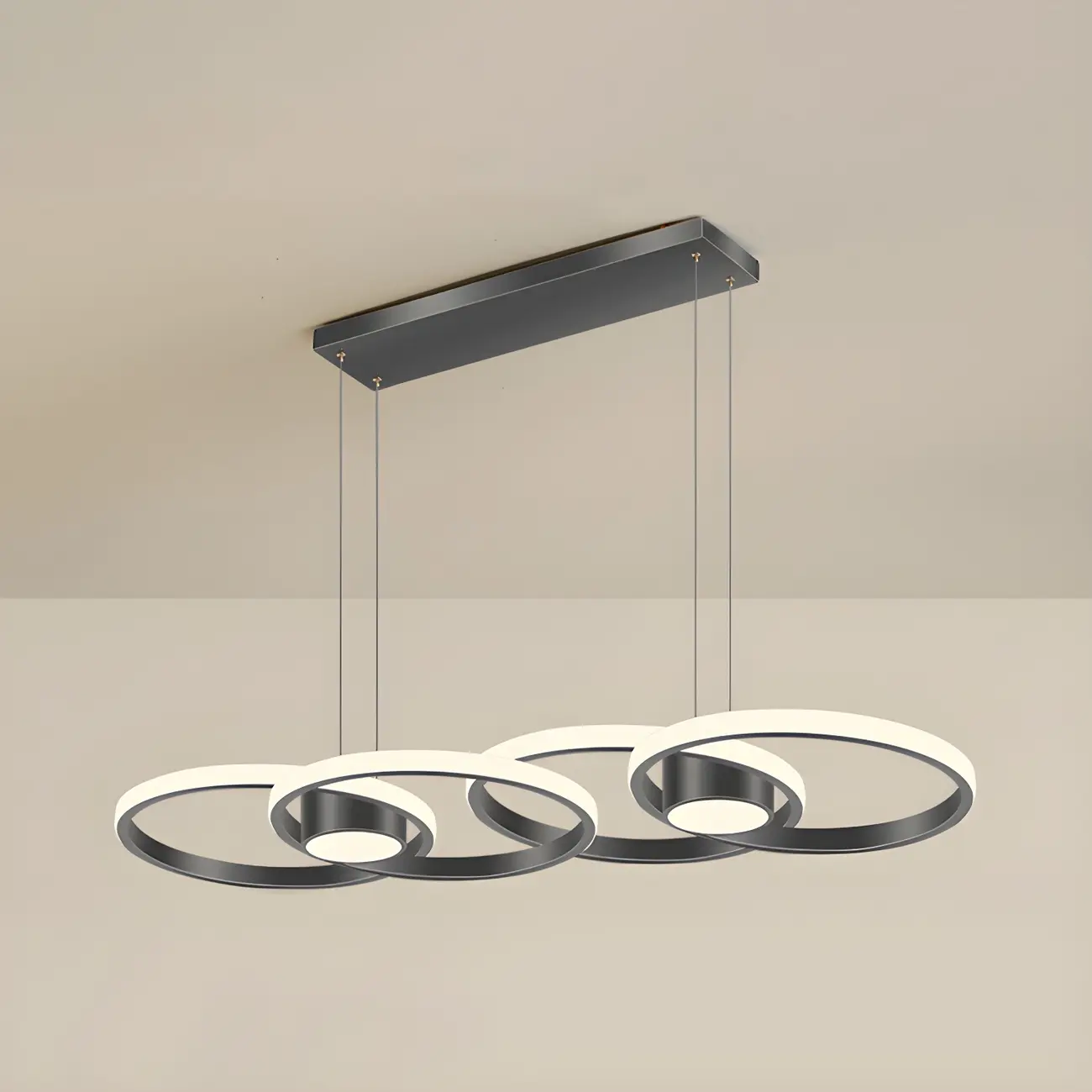 Modern Gold LED Linear Island Pendant Kitchen Light  Image - 13 | homeyfad