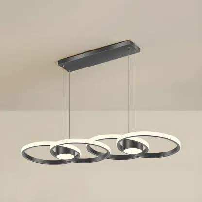 Modern Gold LED Linear Island Pendant Kitchen Light  Image - 13