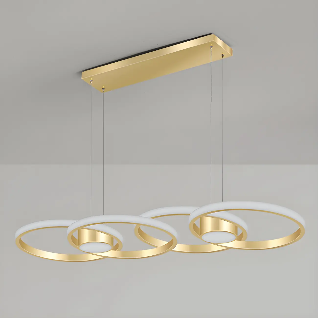 Modern Gold LED Linear Island Pendant Kitchen Light  Image - 15 | homeyfad