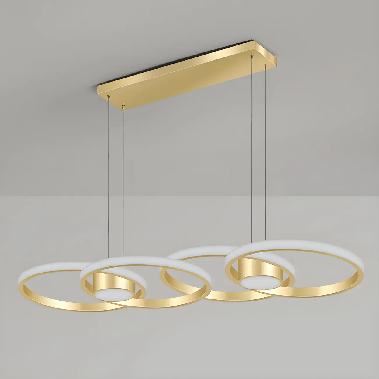 Modern Gold LED Linear Island Pendant Kitchen Light  Image - 15
