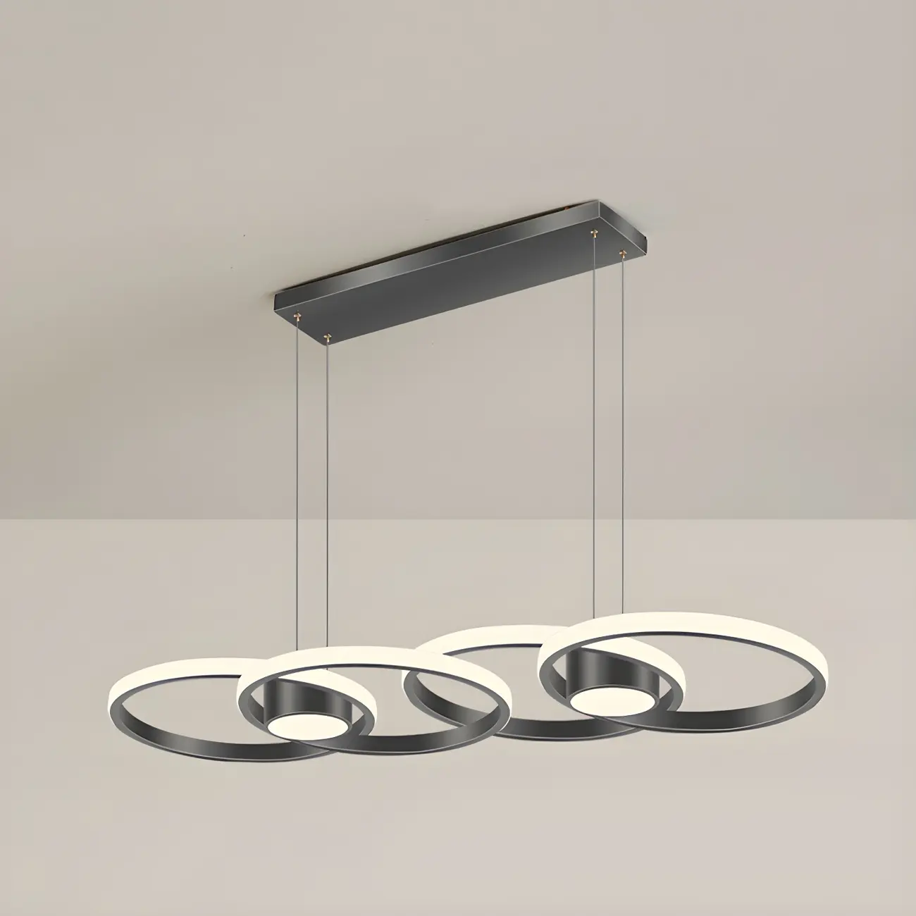 Modern Gold LED Linear Island Pendant Kitchen Light  Image - 16 | homeyfad