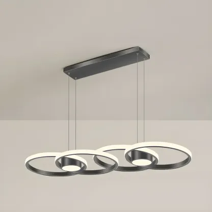 Modern Gold LED Linear Island Pendant Kitchen Light  Image - 16