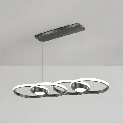 Modern Gold LED Linear Island Pendant Kitchen Light  Image - 17