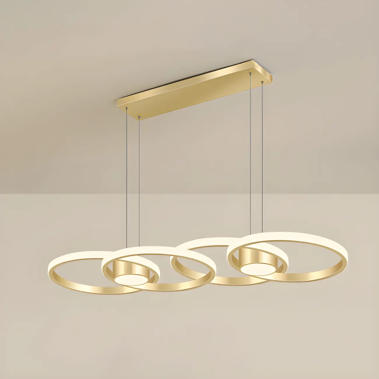 Modern Gold LED Linear Island Pendant Kitchen Light  Image - 20 | homeyfad