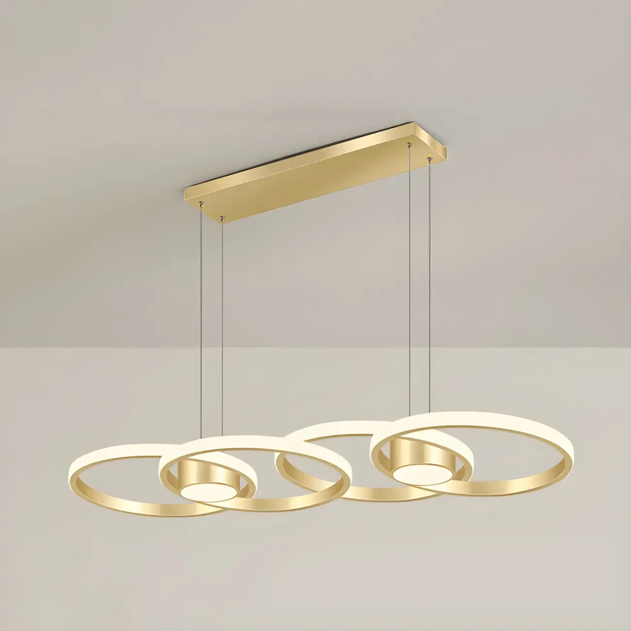 Modern Gold LED Linear Island Pendant Kitchen Light  Image - 21