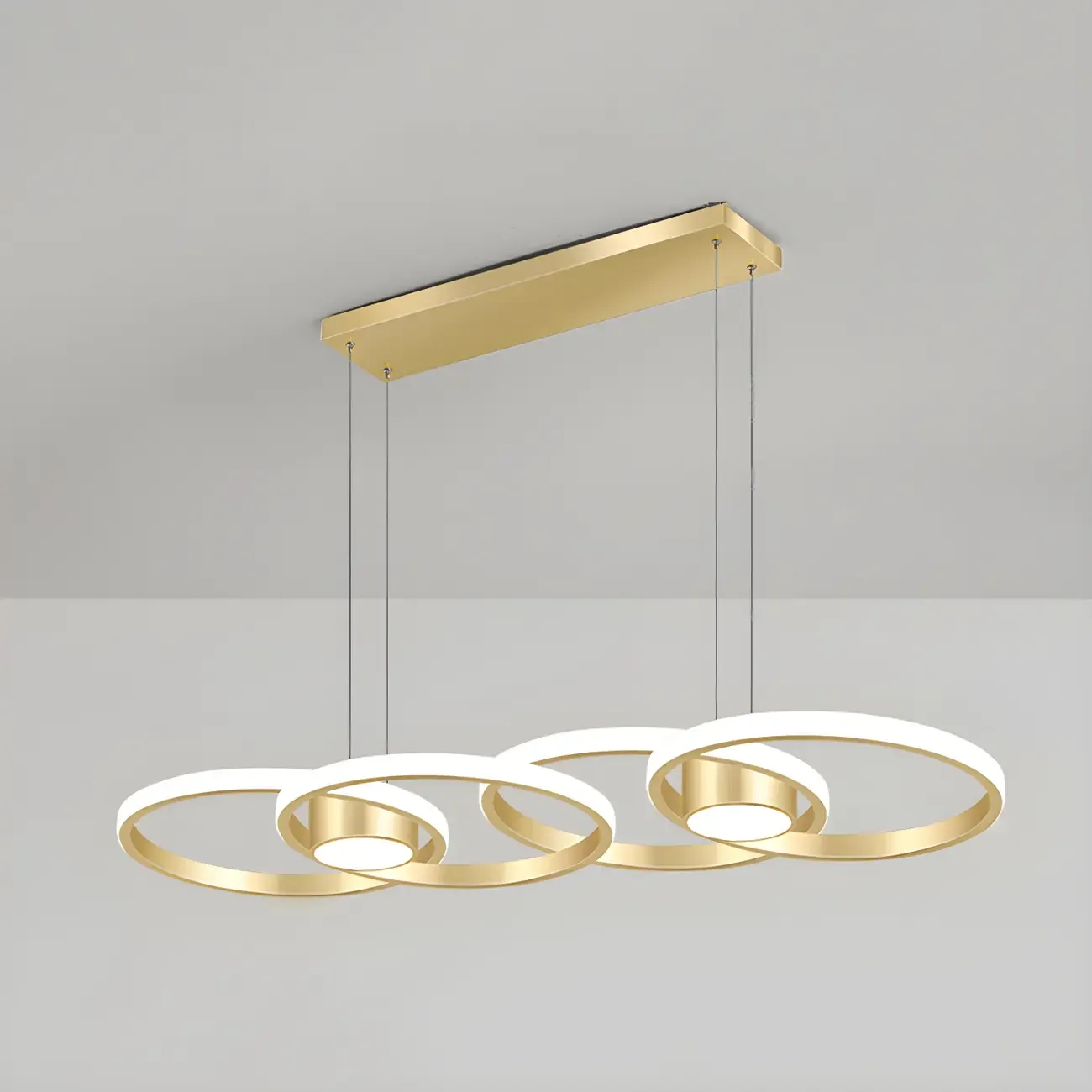 Modern Gold LED Linear Island Pendant Kitchen Light  Image - 23