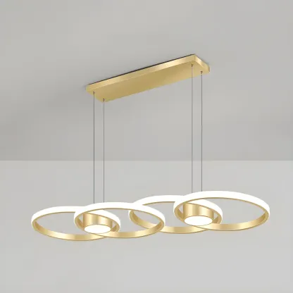 Modern Gold LED Linear Island Pendant Kitchen Light  Image - 23