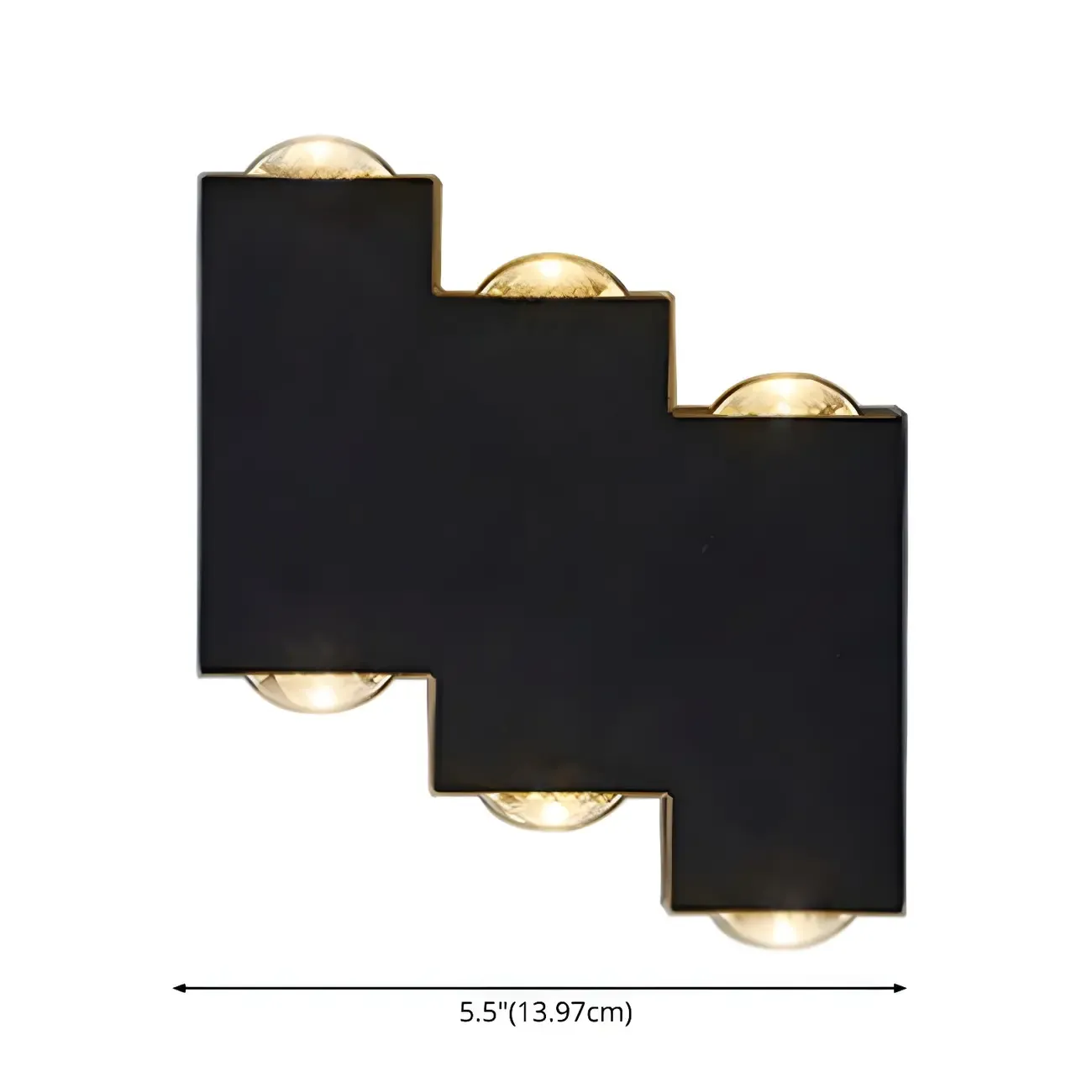 Modern Geometric Metal Black LED Outdoor Wall Light Image - 9
