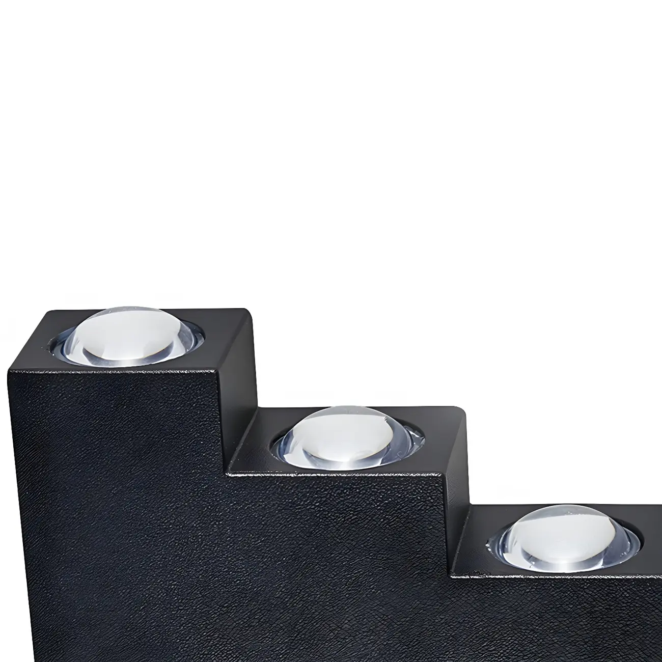 Modern Geometric Metal Black LED Outdoor Wall Light Image - 11 | homeyfad