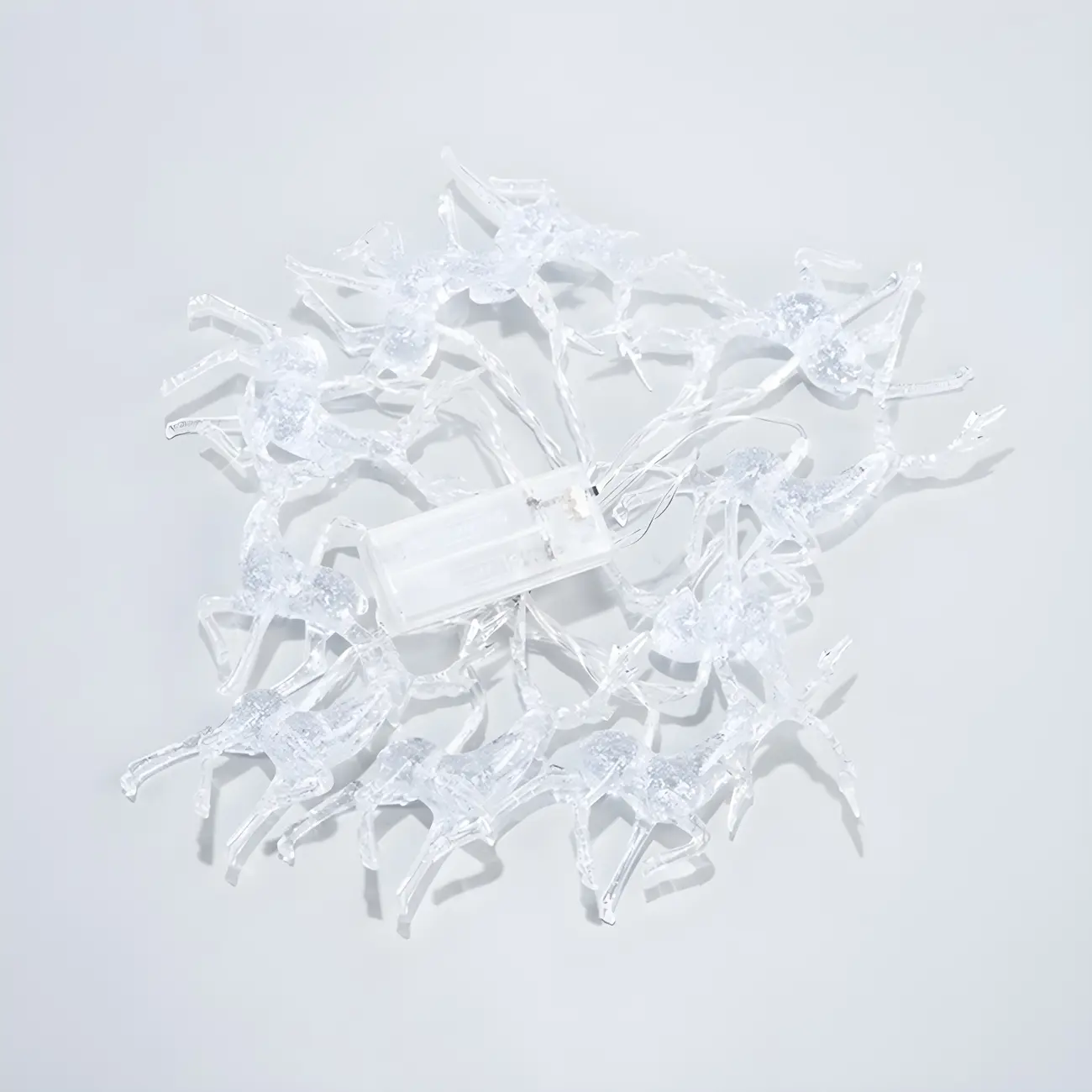 Plastic Festive Clear Reindeer LED String Light Image - 9 | homeyfad