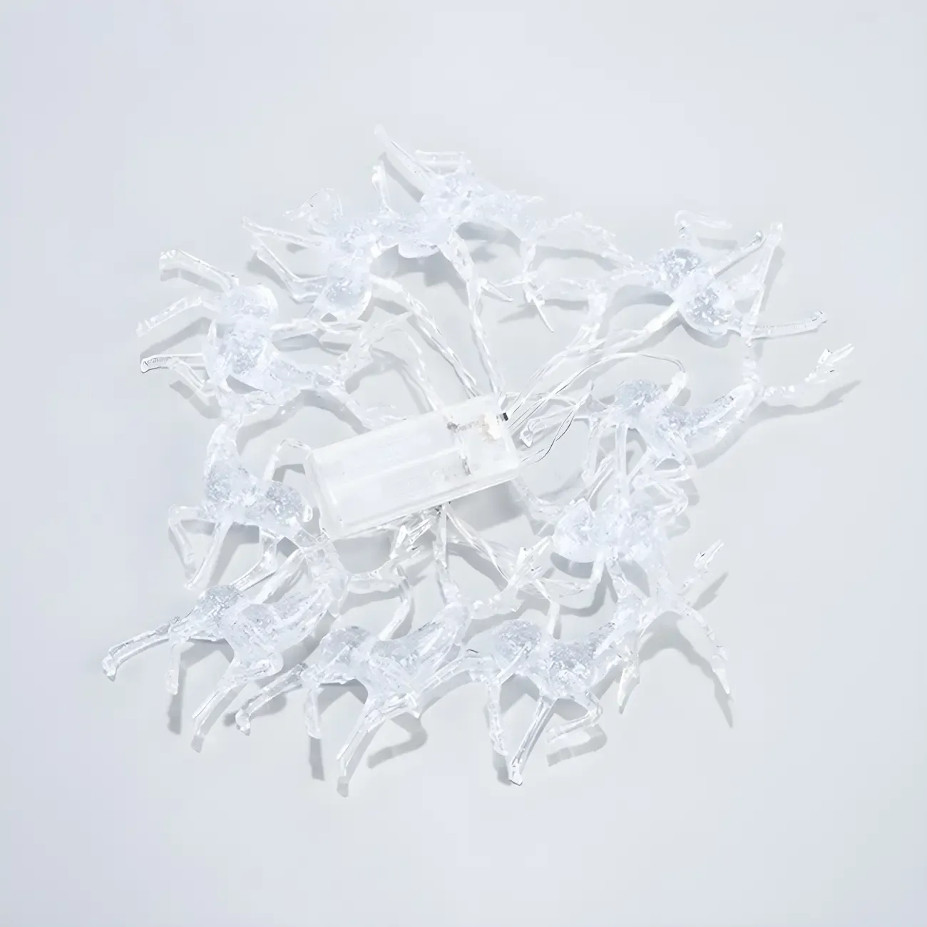 Plastic Festive Clear Reindeer LED String Light Image - 9