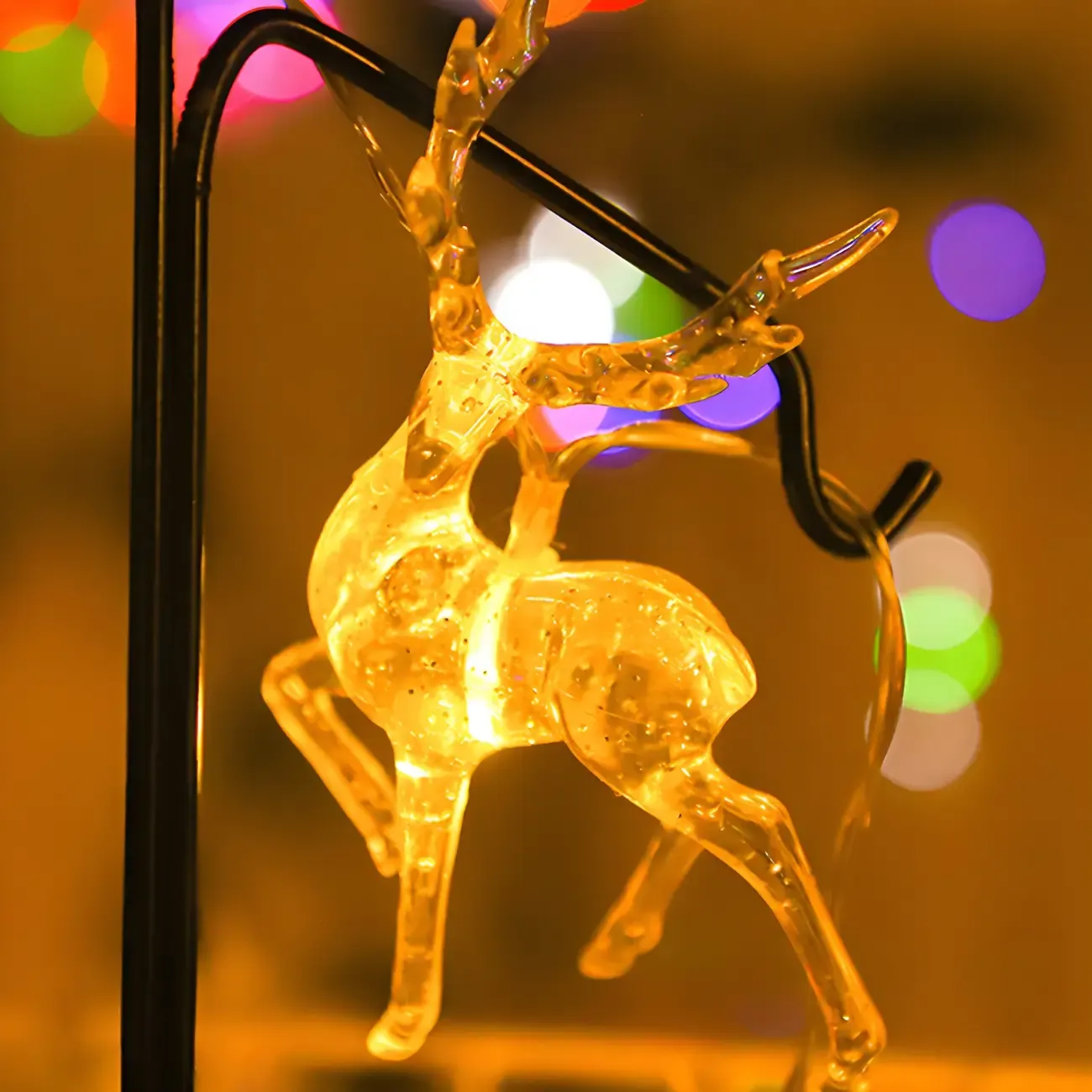 Plastic Festive Clear Reindeer LED String Light Image - 11