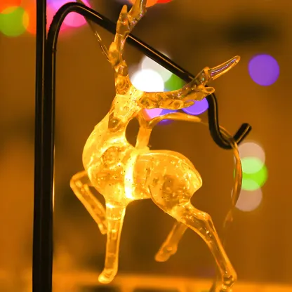 Plastic Festive Clear Reindeer LED String Light Image - 11