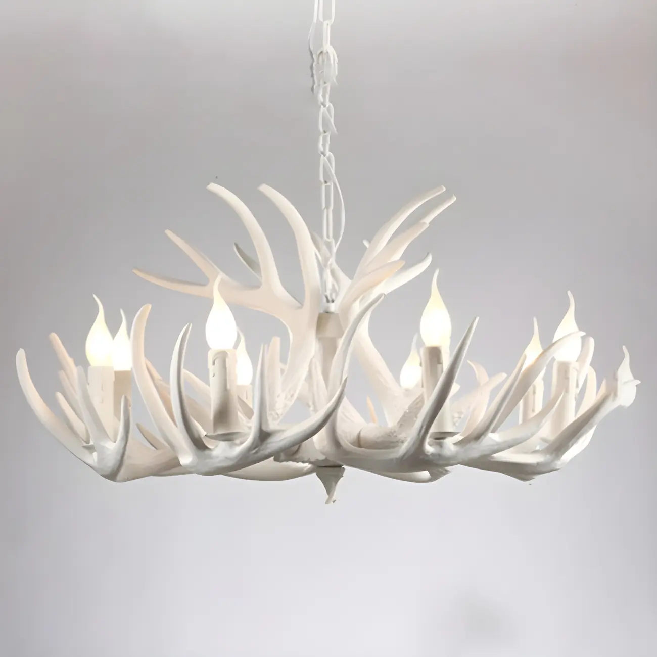 Rustic Large Antler Candelabra Chandelier with 2 Tiers  Image - 7 | homeyfad