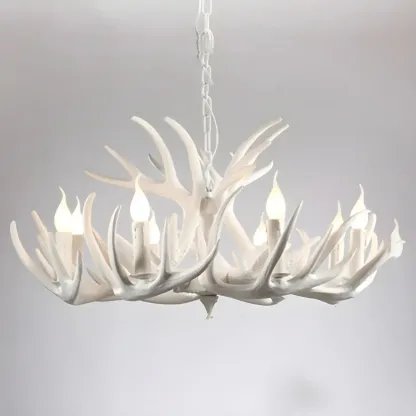 Rustic Large Antler Candelabra Chandelier with 2 Tiers  Image - 7