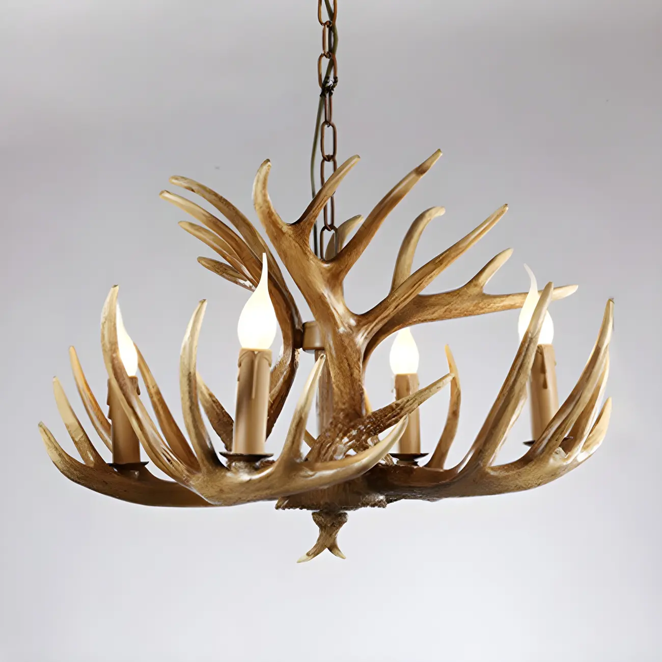 Rustic Large Antler Candelabra Chandelier with 2 Tiers  Image - 15 | homeyfad