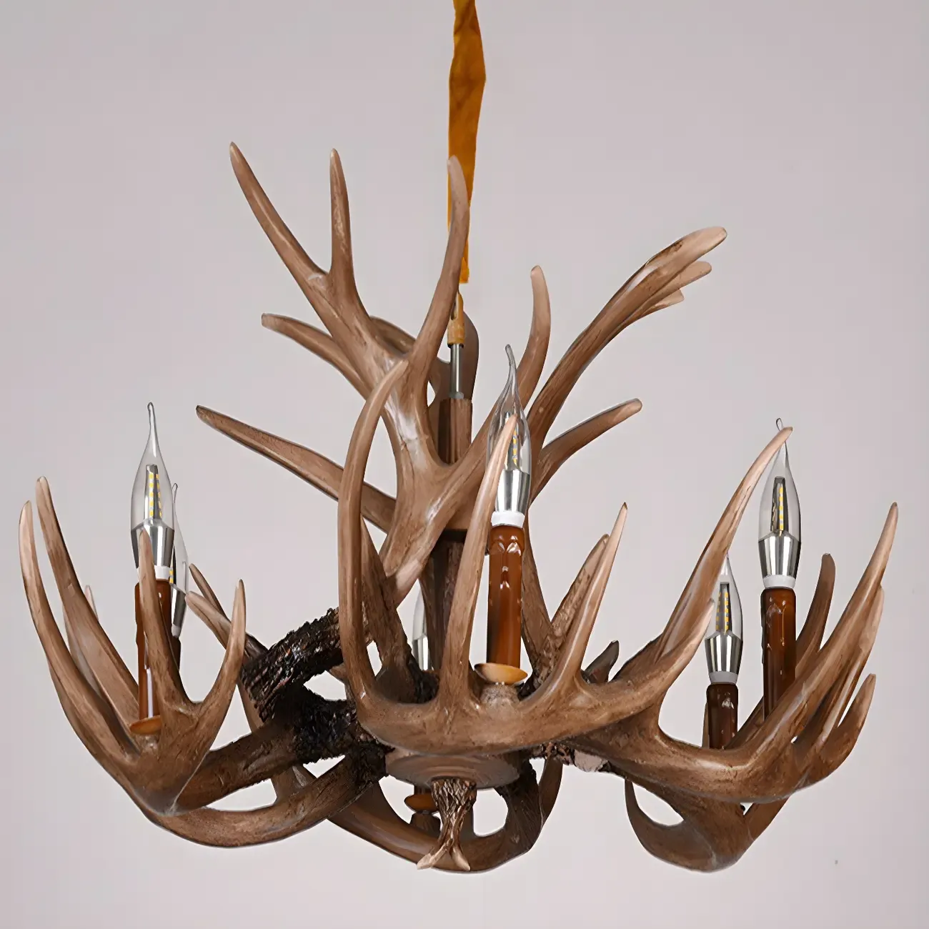 Rustic Large Antler Candelabra Chandelier with 2 Tiers  Image - 22