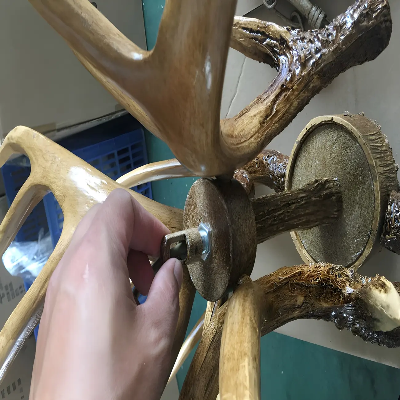 Rustic Large Antler Candelabra Chandelier with 2 Tiers  Image - 23 | homeyfad