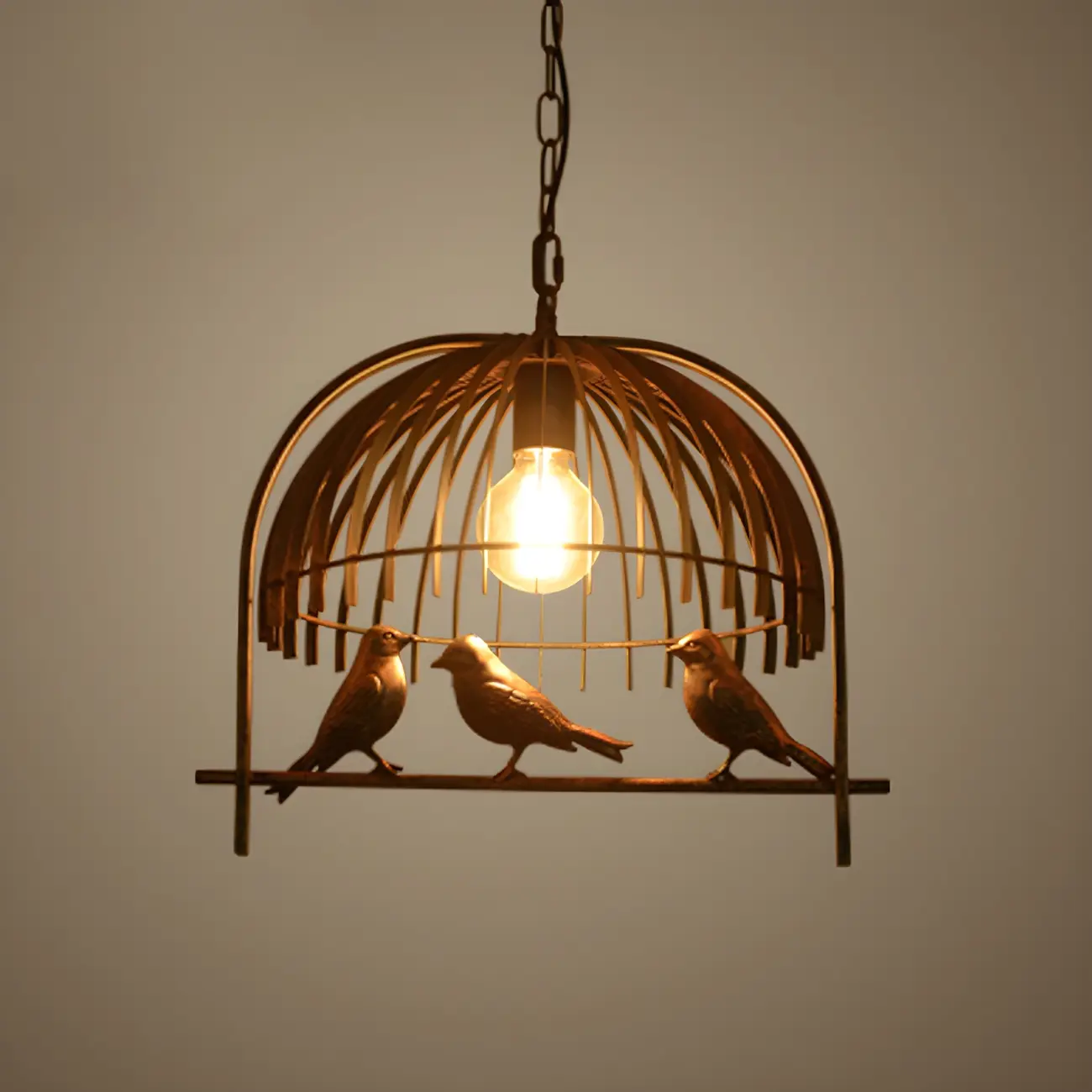 Industrial Metal Birdcage Island Pendant Light for Kitchen Image - 3 | homeyfad