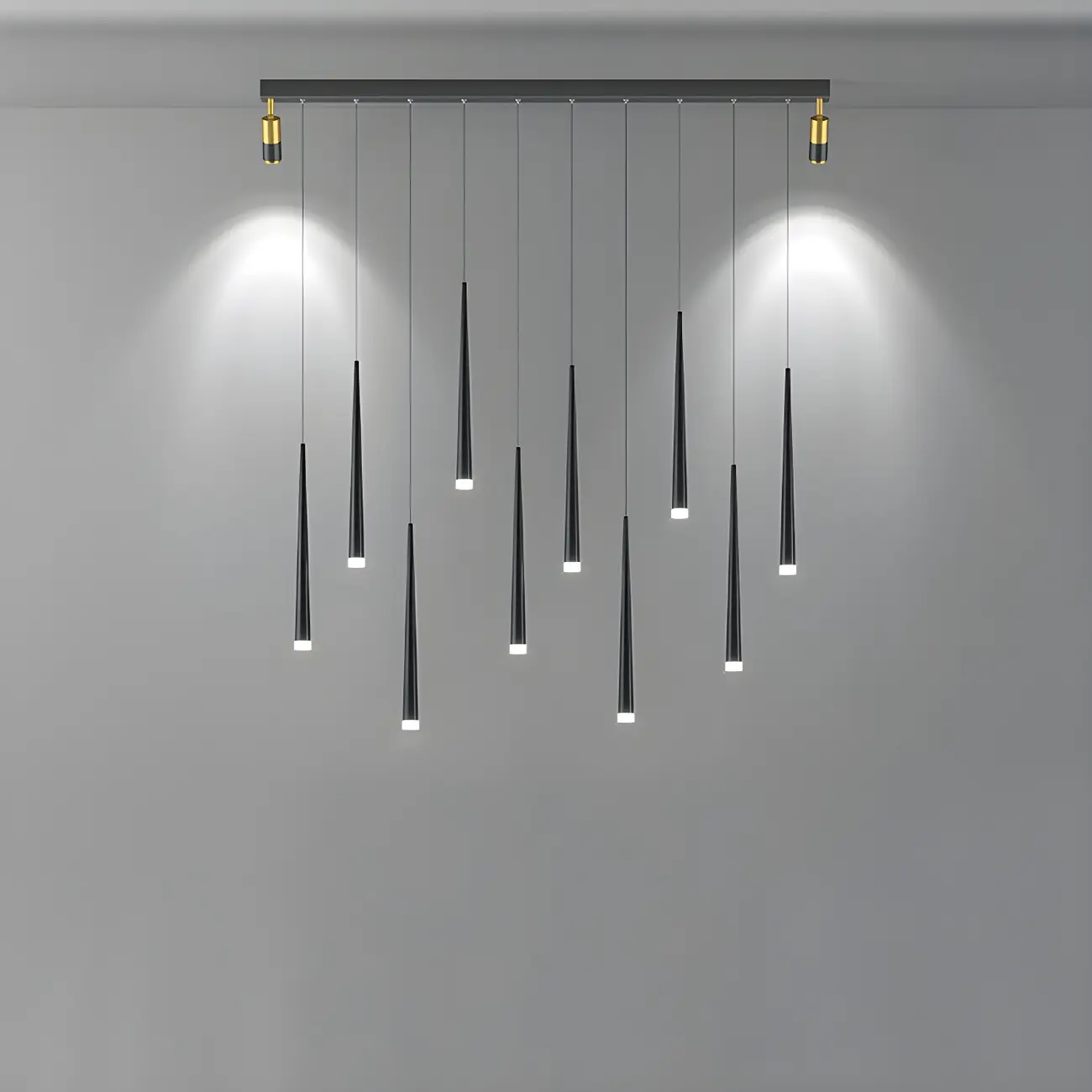 Modern Adjustable LED Black Pendant Light for Kitchen Image - 2 | homeyfad