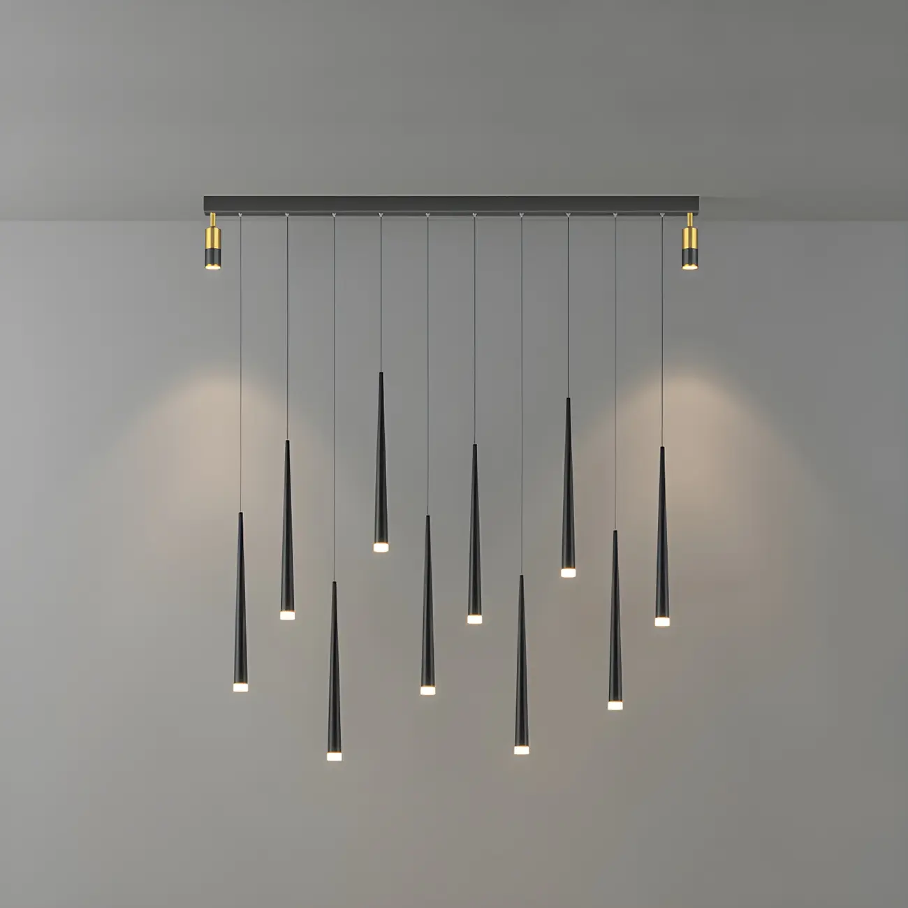 Modern Adjustable LED Black Pendant Light for Kitchen Image - 3 | homeyfad