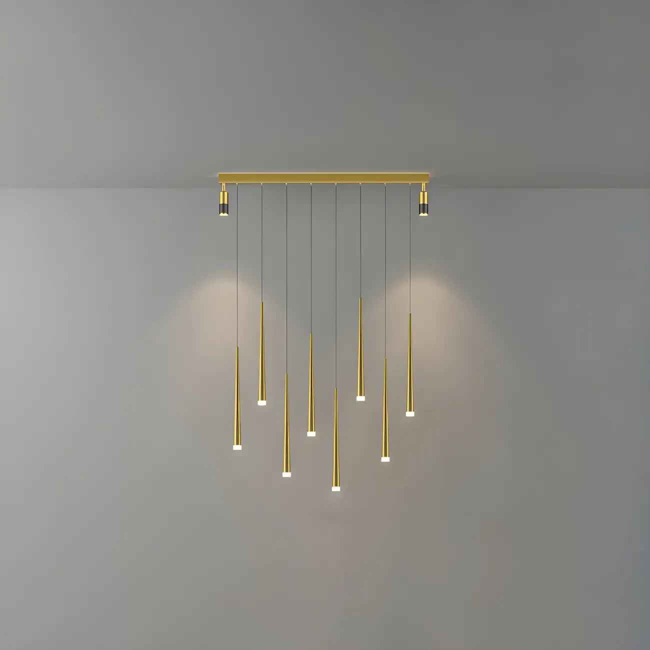 Modern Adjustable LED Black Pendant Light for Kitchen Image - 4