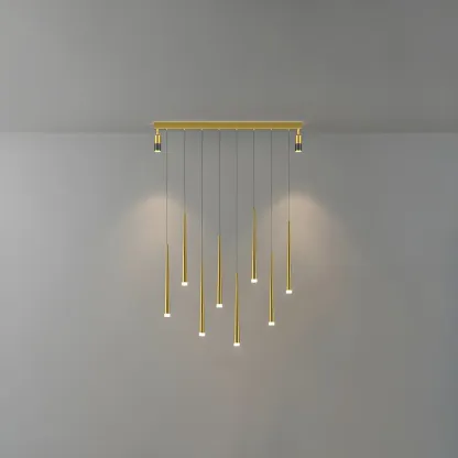 Modern Adjustable LED Black Pendant Light for Kitchen Image - 4