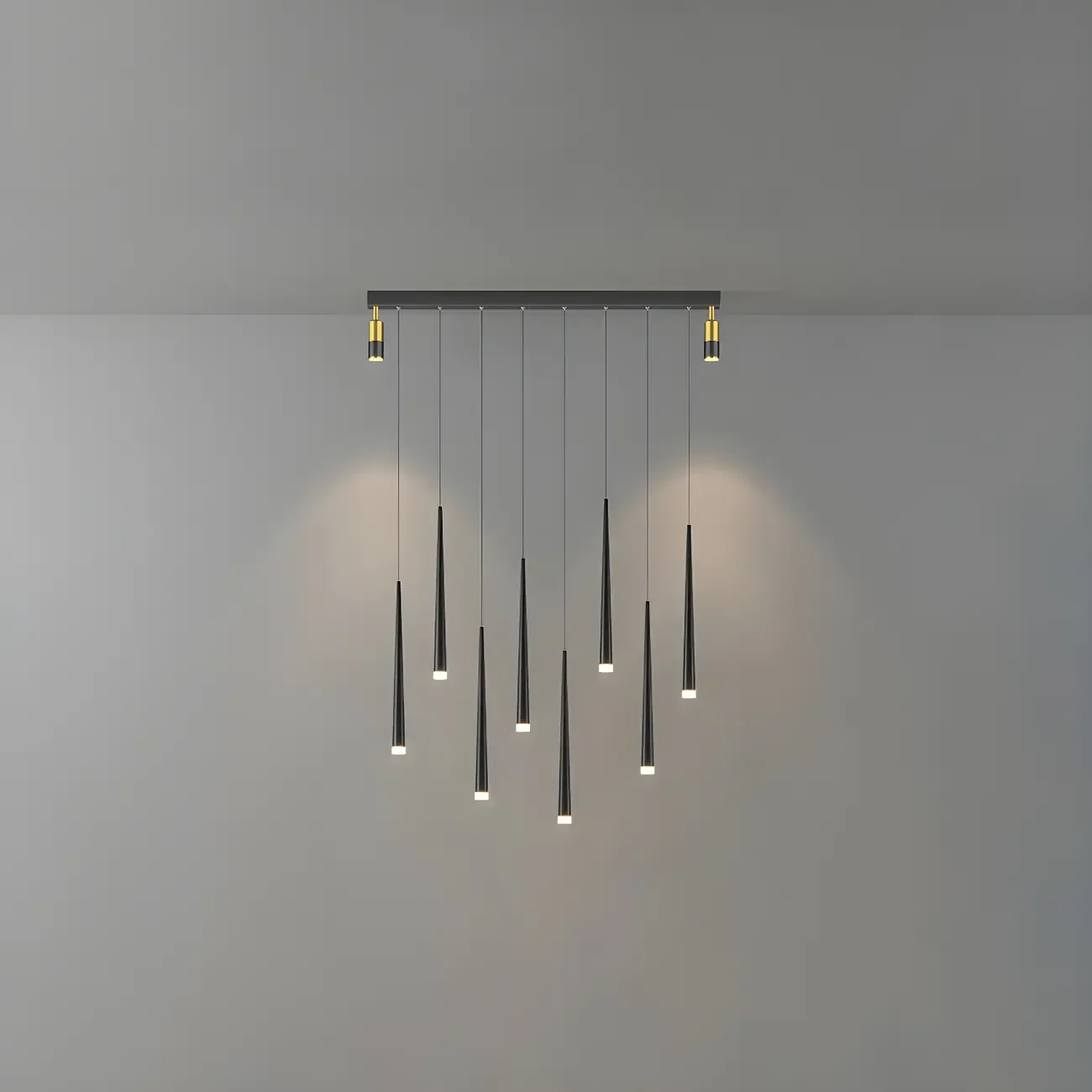 Modern Adjustable LED Black Pendant Light for Kitchen Image - 6