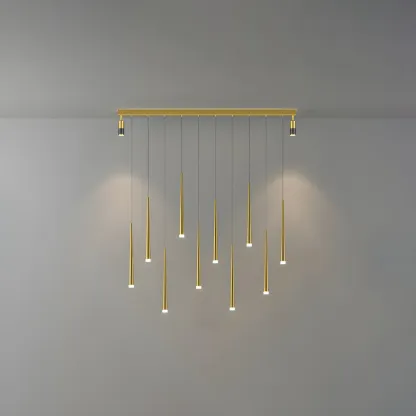 Modern Adjustable LED Black Pendant Light for Kitchen Image - 8