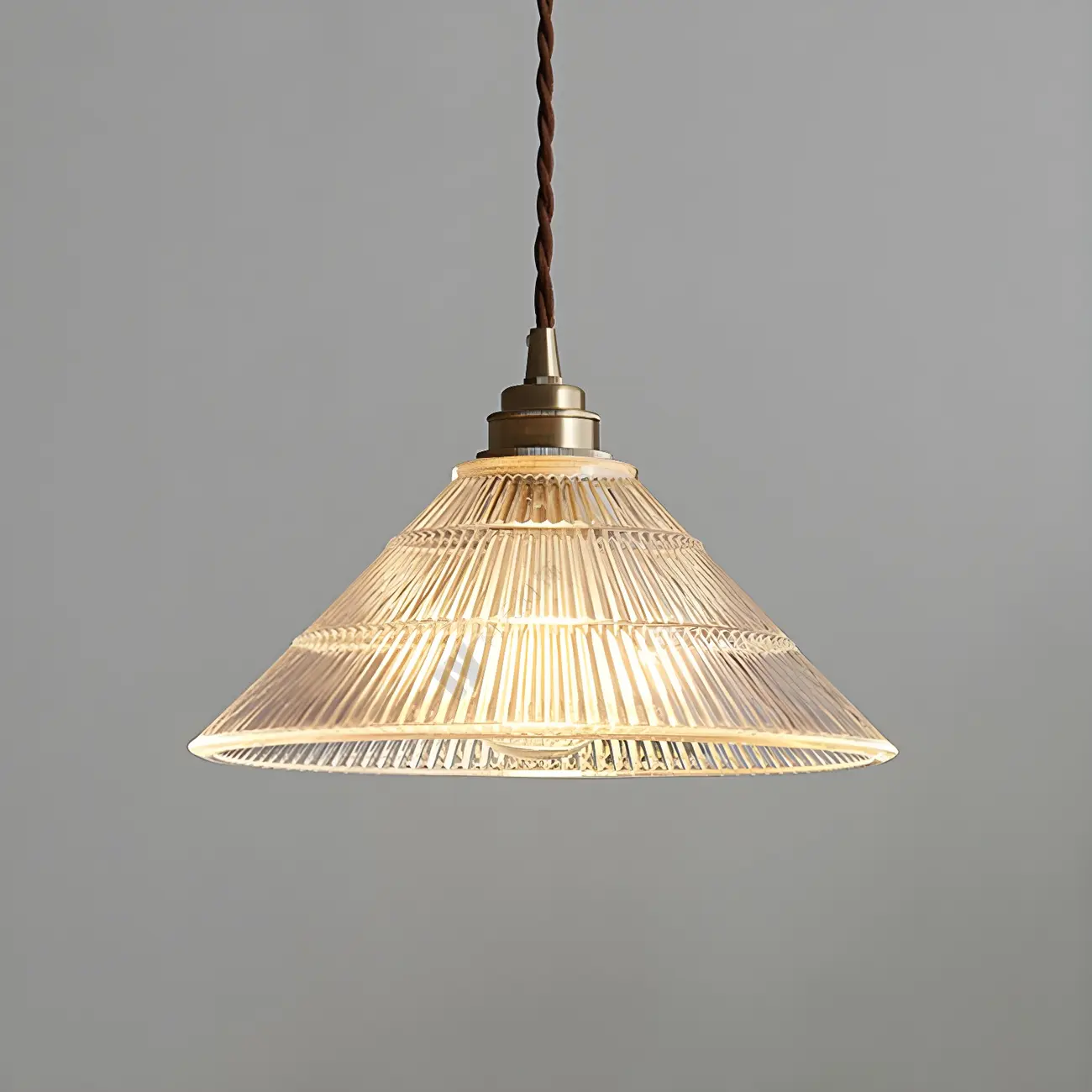 Industrial Clear Glass Cone Pendant Light Fixture | homeyfad